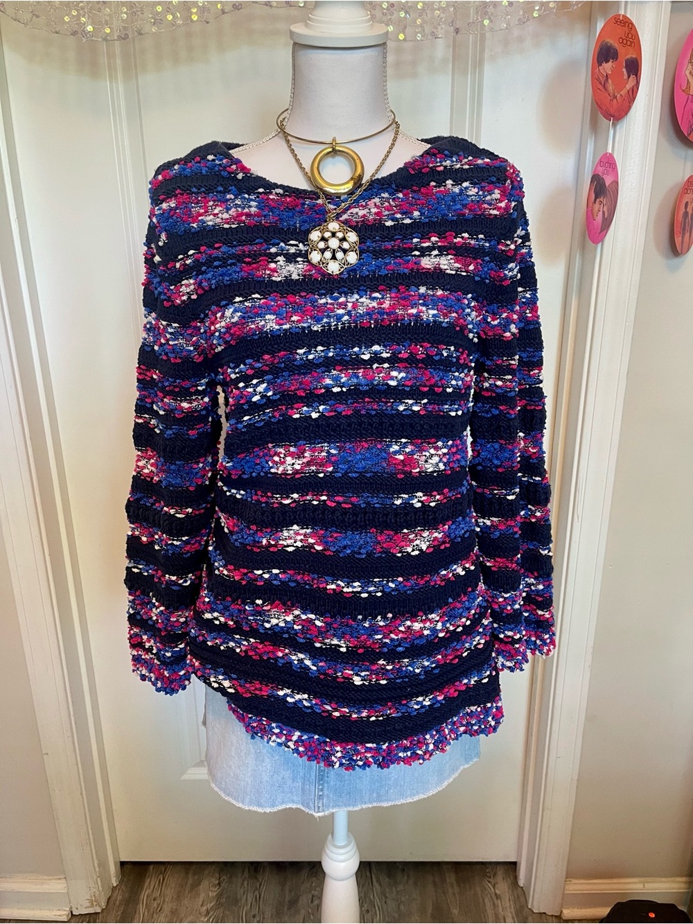 Ruby Rd. : Colorful Popcorn Knit Sweater!!